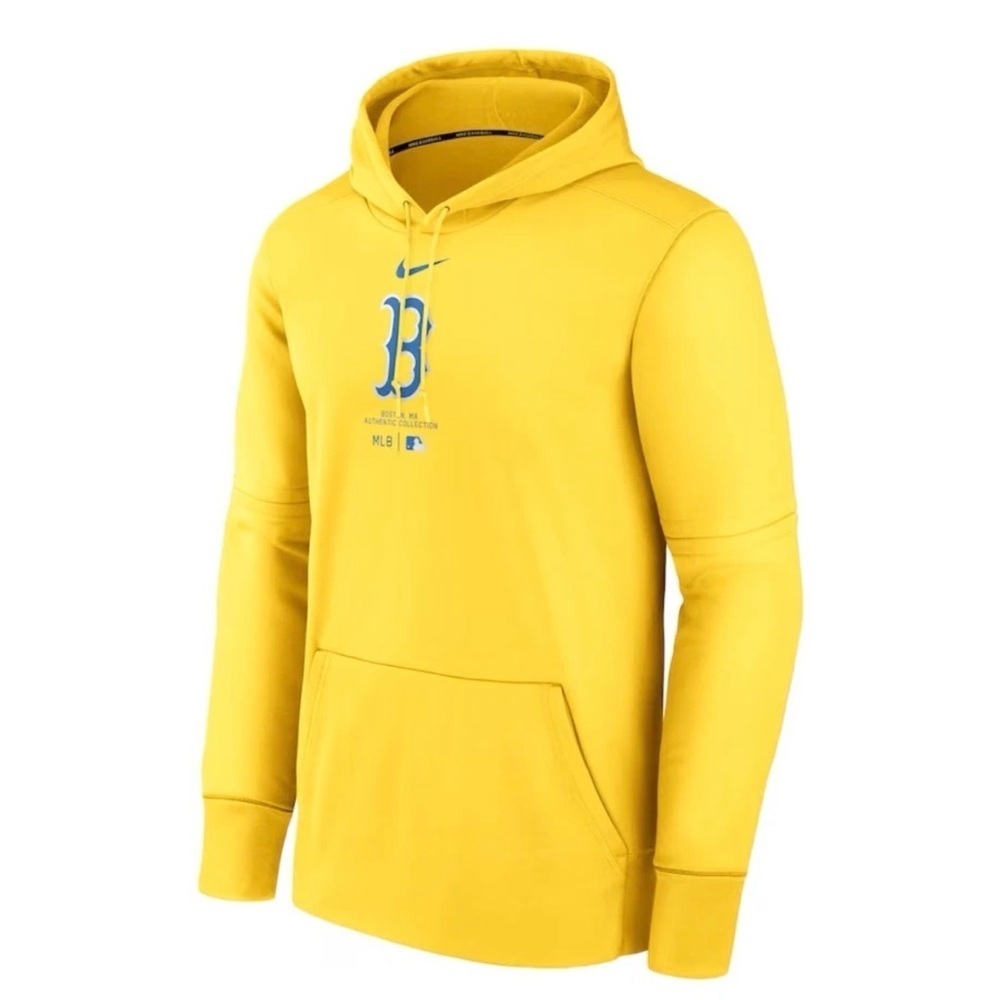 Boston Red Sox MLB Nike Authentic City Connect Therma Fit Hoodie Gold Small